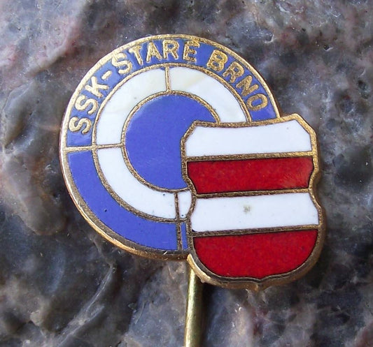 Antique Old SSK Stare Brno Gun Shooting Club Shield Target Motif Pin Badge - Badgecrazy