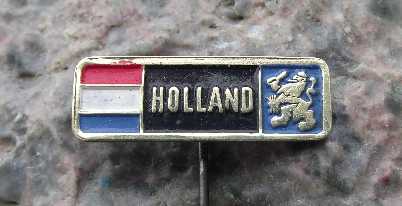 Antique Holland Dutch Netherlands Lion Emblem National Flag Pin Badge - Badgecrazy