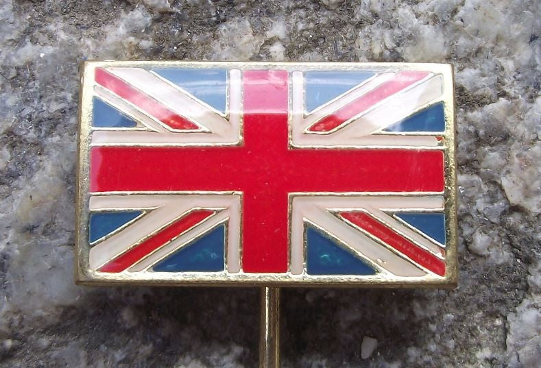United Kingdom of Great Britain Northern Ireland Rectangle Flag Union Pin Badge - Badgecrazy