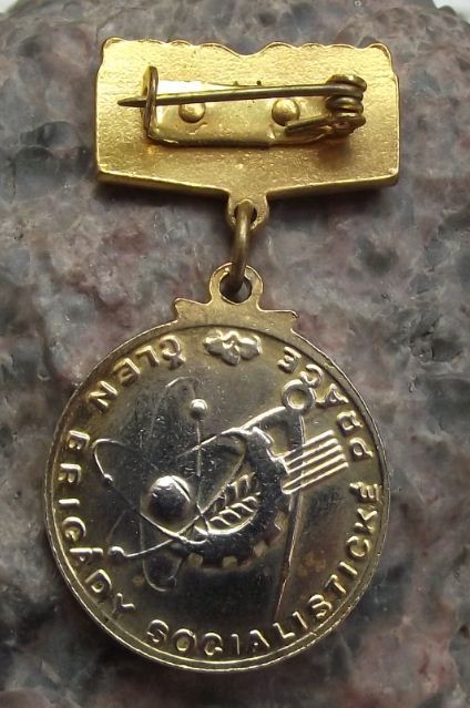 Antique Socialist Workers Brigade BSP Czechoslovakia Gold Medal Award - Badgecrazy