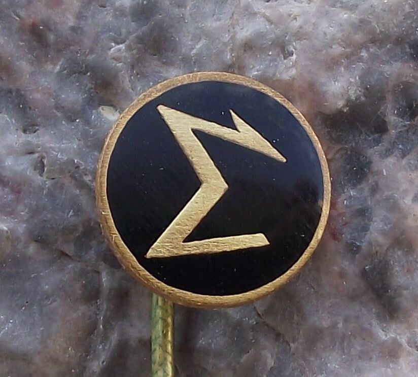 Capital Sigma Greek Alphabet Mathematical Summation Series Maths Sign Pin Badge - Badgecrazy