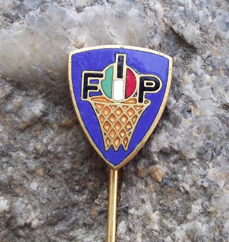 Antique FIP Italian Basketball Federation Association Net Ball Members Pin Badge - Badgecrazy