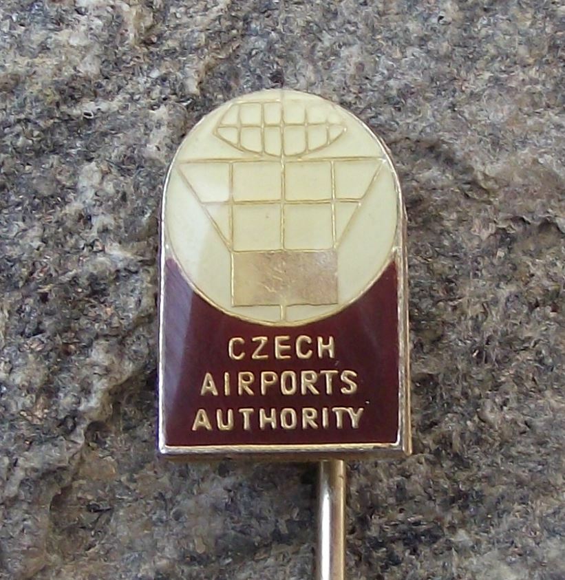 Vintage Czech Airports Authority CAA Air Traffic Control Tower Radar Pin Badge - Badgecrazy
