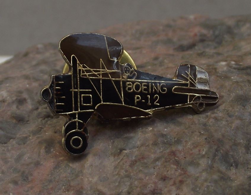 Boeing P-12 P 12 United States Air Corps Navy Biplane Aircraft Tie Pin Badge - Badgecrazy