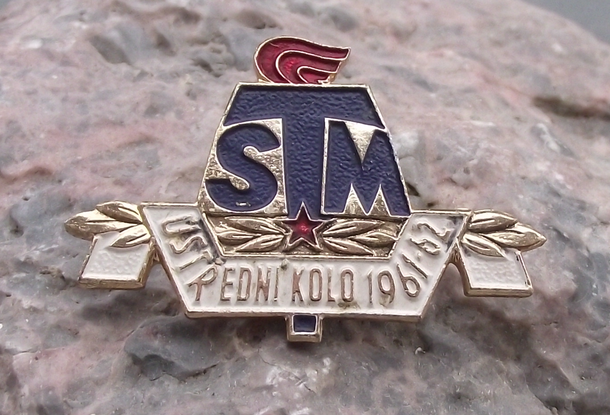 1961 STM Czechoslovakia Creativity Competition Communist Youth Pin Badge - Badgecrazy
