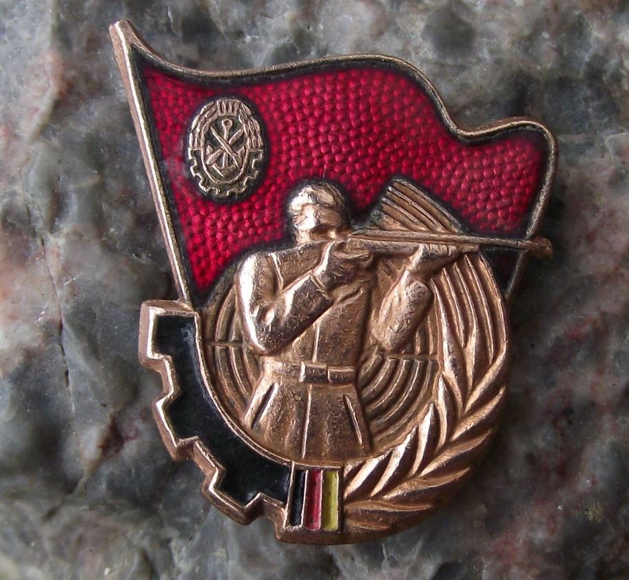 Gesellschaft Sport Technik East German DDR Peoples Army Rifle Shooting Pin Badge - Badgecrazy