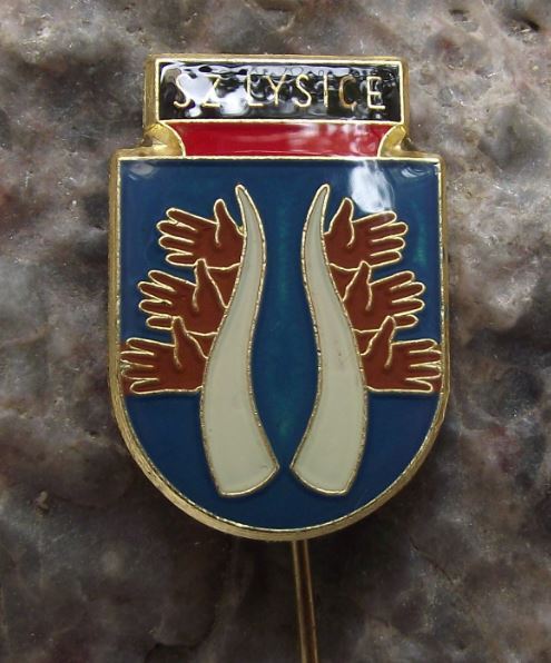 Lysice Czech Baroque State Castle Palace Heraldic Crest Coat of Arms Pin Badge - Badgecrazy