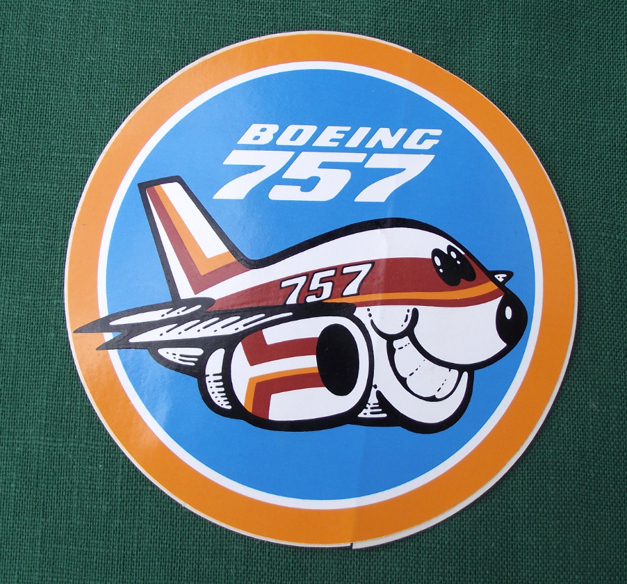 1982 Farnborough Airshow Boeing Company 757 Aircraft Jet Airliner Sticker Decal - Badgecrazy