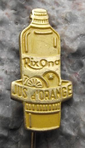 Rix Ona Rixona Jus d'Orange Orange Juice Bottle Advertising Pin - Badgecrazy