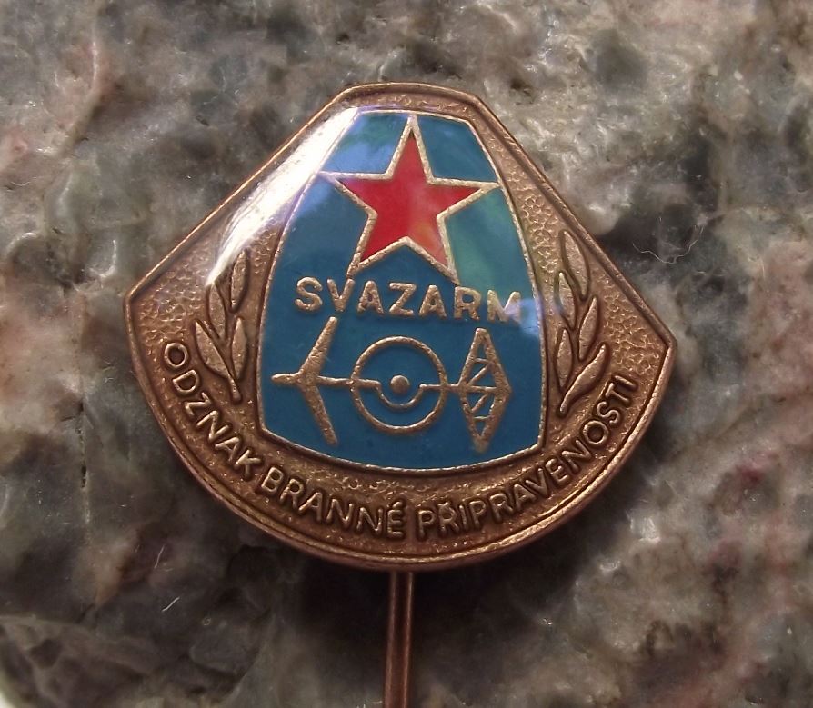Svazarm Czech Army Reserves War Defense Ready Status Military Award Pin Badge - Badgecrazy