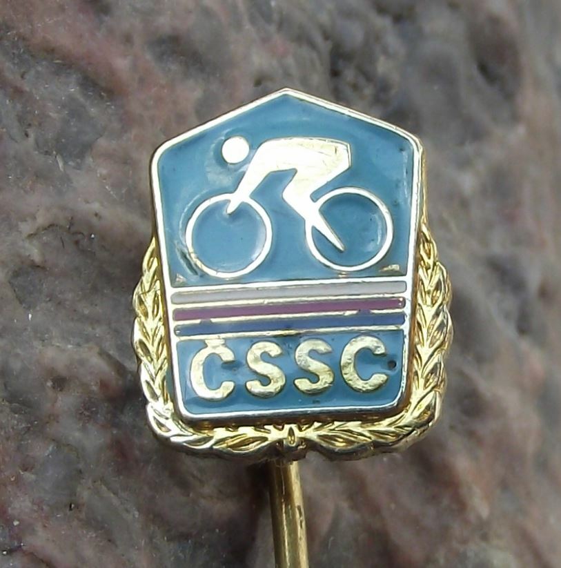 CSSC Czechoslovakia CSSR Cycling Club Association Bicycle Members Pin Badge - Badgecrazy