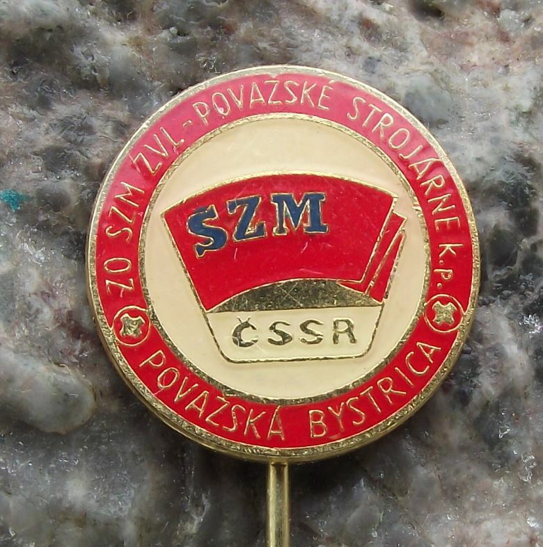 Povazska Bystrice Engineering SSM SZM Czechoslovakia Communist Youth Pin Badge - Badgecrazy