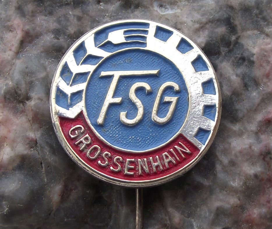 Antique FSG Grossenhain East German Germany DDR GDR Football Team Pin Badge - Badgecrazy