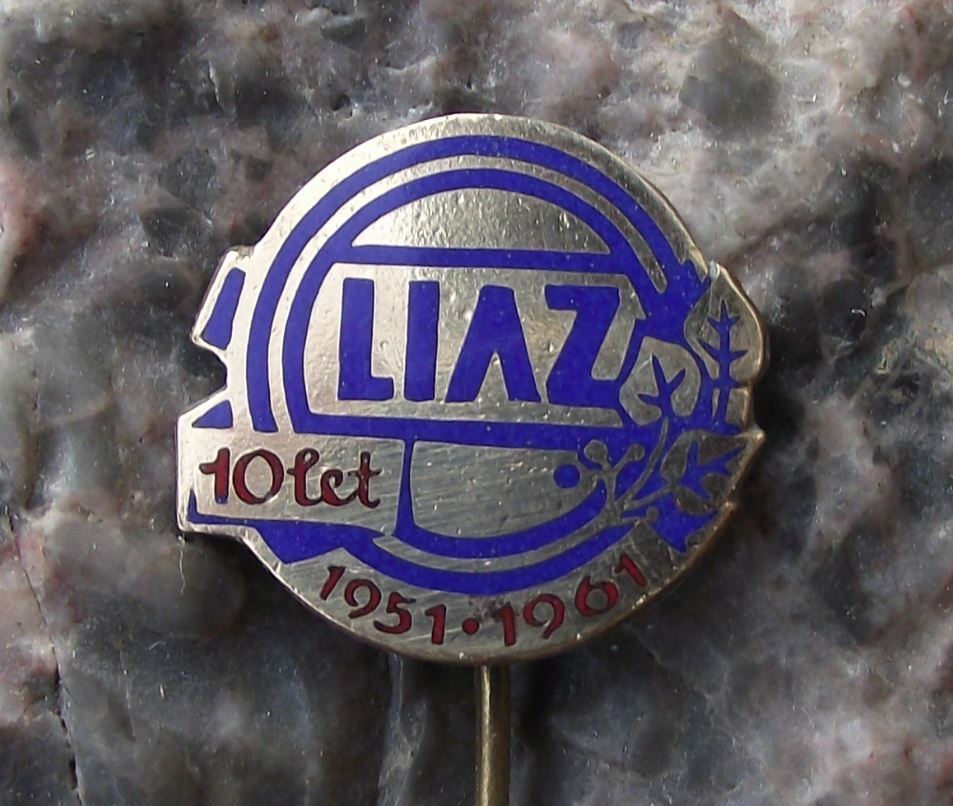 1961 LIAZ Truck Lorry Manufacturuer of Czechoslovakia 10th Anniversary Pin Badge - Badgecrazy