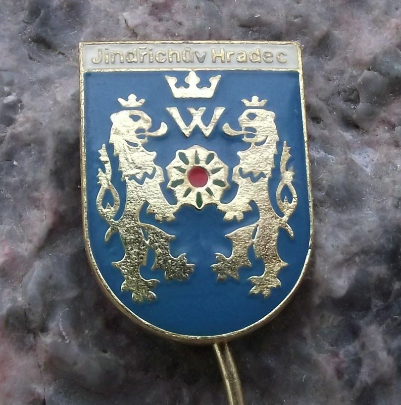 Antique Jindrichuv Hradec City Heraldic Crest Coat of Arms Pin Badge - Badgecrazy