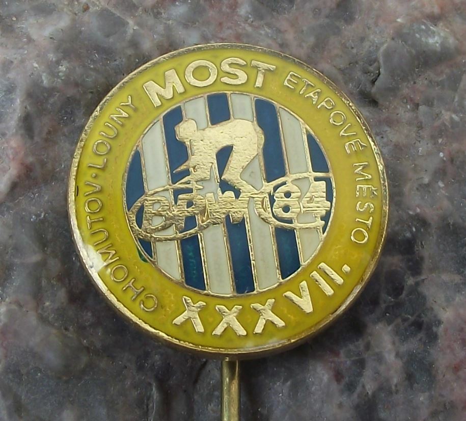 1984 WBP 37th International Bicycle Peace Race City of Most Stage BPW Pin Badge - Badgecrazy