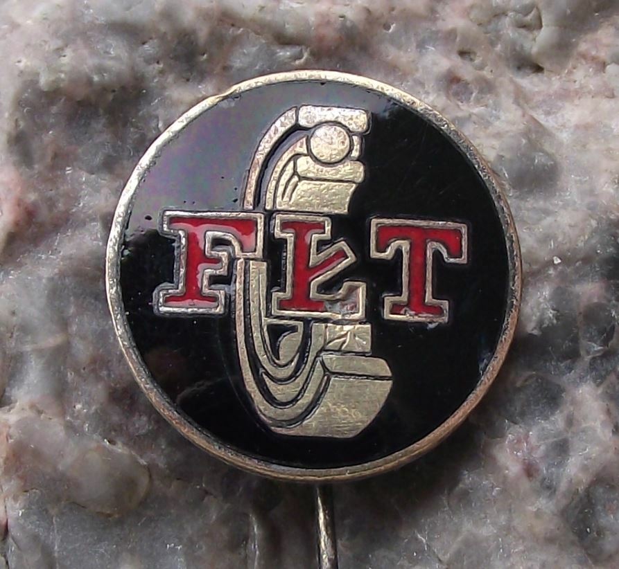 Vintage FLT Industrial Ball Bearing Company of Poland Engineering Firm Pin Badge - Badgecrazy