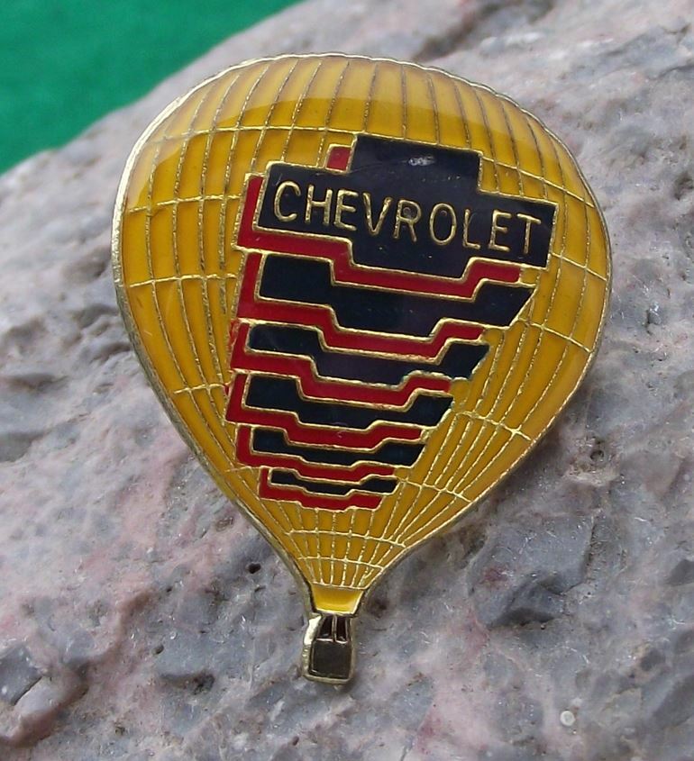 Vintage Chevrolet Cars Hot Air Balloon Ballooning Advertising Pin Badge - Badgecrazy