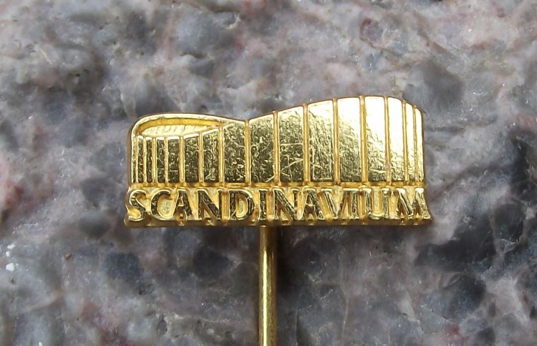 Vintage Scandinavium Indoor Sports Arena Stadium Gothenburg Sweden Pin Badge - Badgecrazy