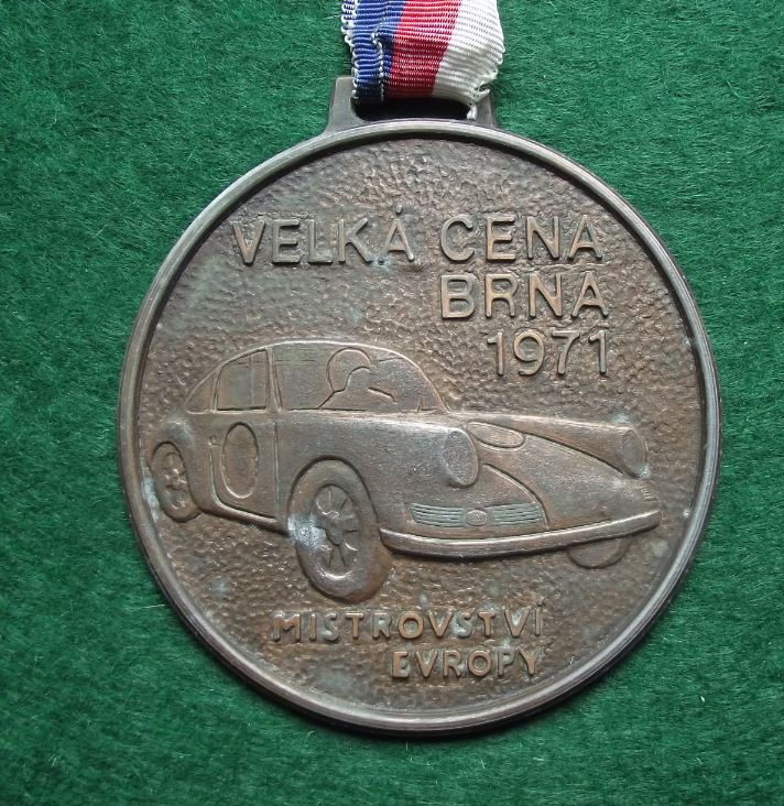 1971 Porsche 911 European Rally Championships Grand Prix Racing Ribbon Medal - Badgecrazy