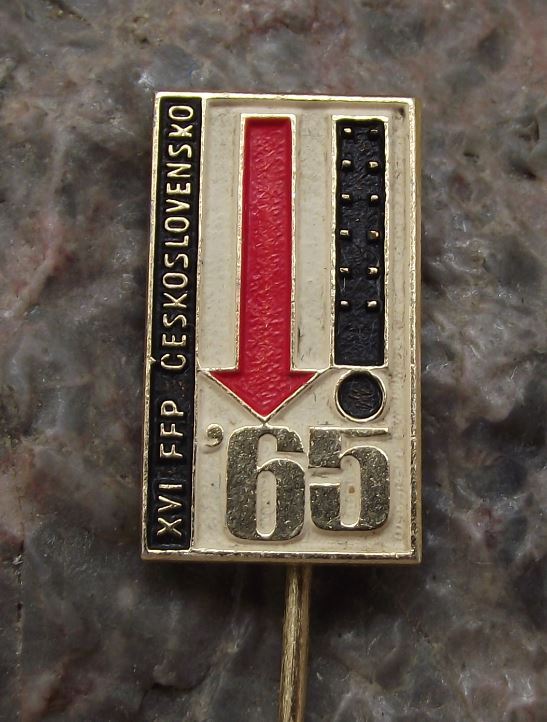 1965 FFP Czech Filmovy Exhibition 16th Communist Workers Film Festival Pin Badge - Badgecrazy
