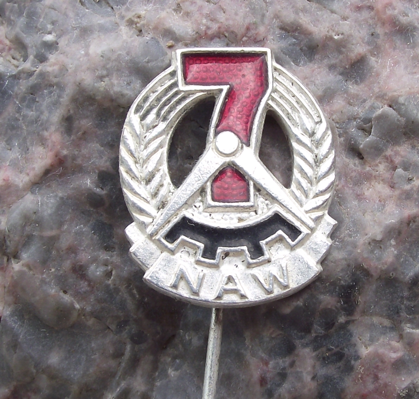 Antique National Front East Germany NAW Nationales Aufbauwerk Compass Pin Badge - Badgecrazy
