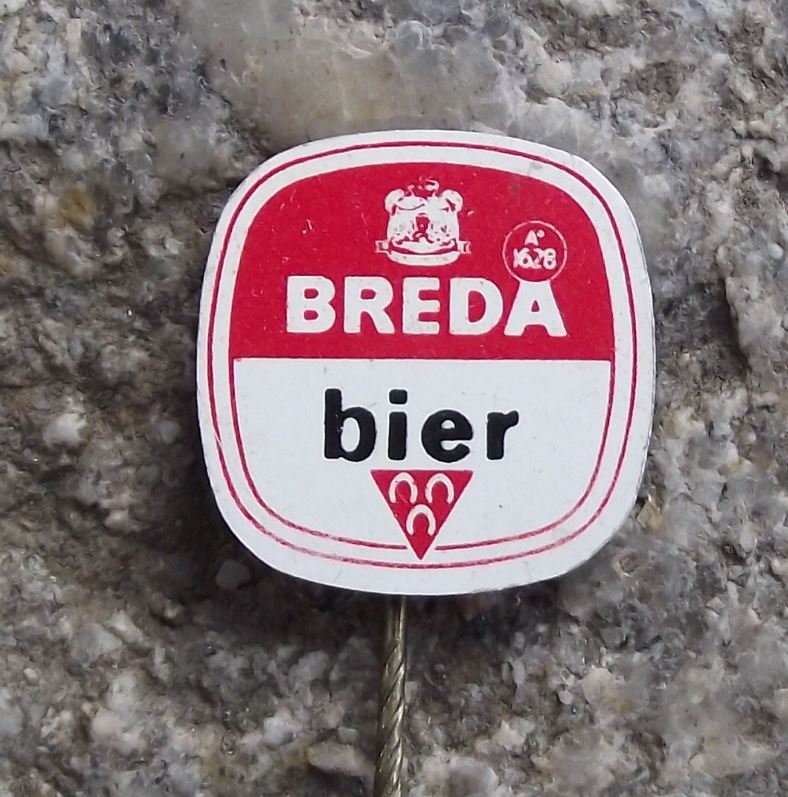 Antique Breda Bier Beer Dutch Holland Lager Brewery 3 Horseshoes Logo Pin Badge - Badgecrazy