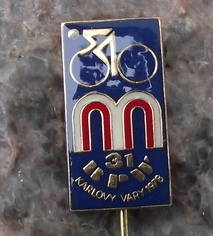 1978 WBP BPW International Bicycle Peace Race Karlovy Vary Bike Tour Pin Badge - Badgecrazy