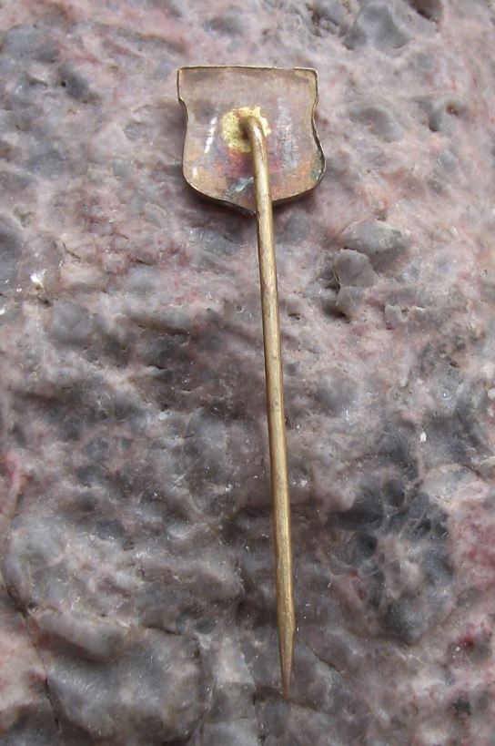 Antique Krnov Heraldic Crest Horns Coat of Arms Tourist Souvenier Pin Badge - Badgecrazy