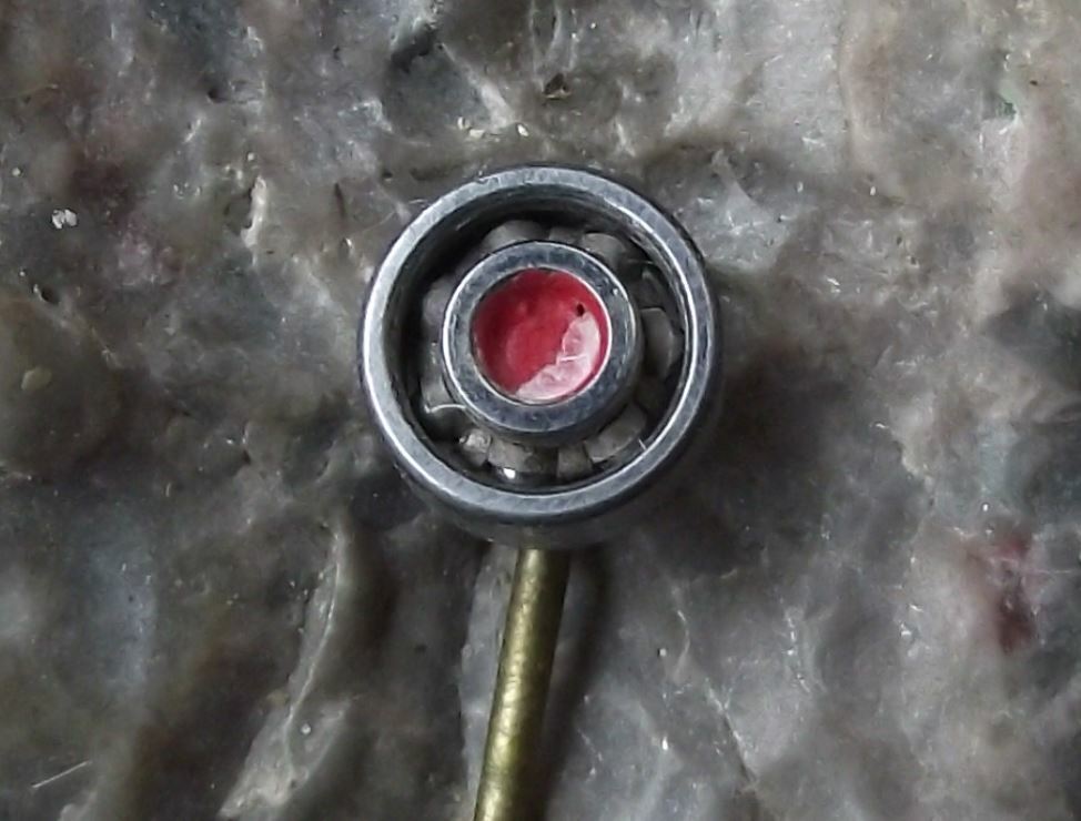 Antique SKL Czech Steel Ball Factory Miniature Actual Working Bearing Pin Badge - Badgecrazy