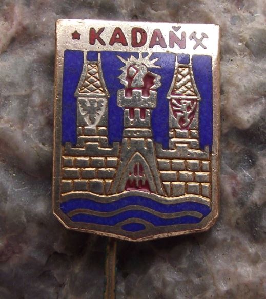 Antique Kadan Czechoslovak Town Heraldic Crest Official Coat Arms Pin Badge - Badgecrazy