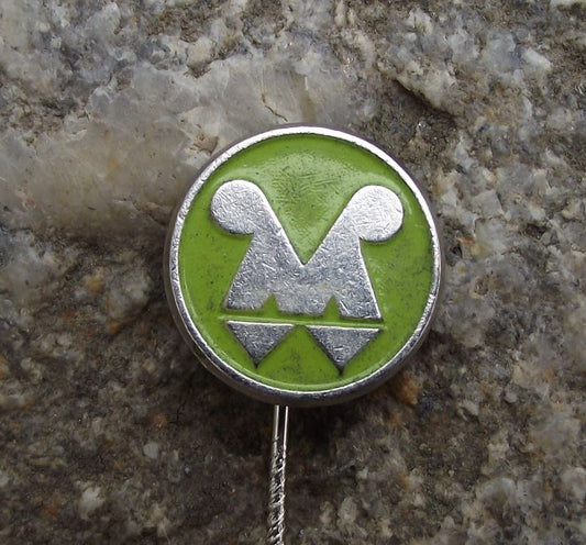 Weimar East Germany DDR GDR Engineering Company Advertising M Logo Pin Badge