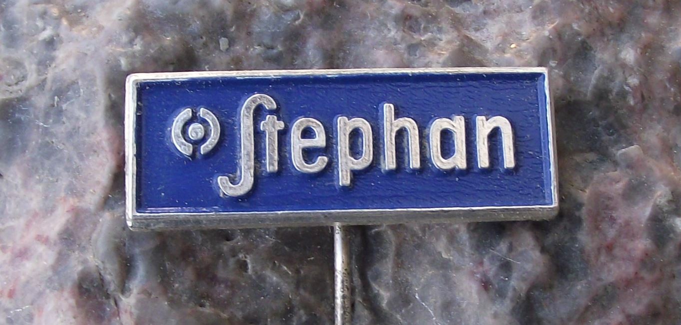 Antique Stephan Meat Grinders Germany Industrial Engineering Company Pin Badge - Badgecrazy