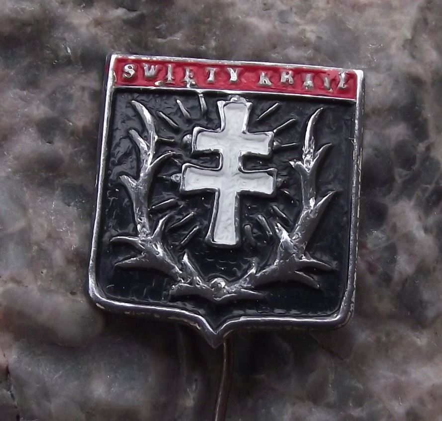 Antique Swiety Krzyz Polish Double Cross Coat of Arms Heraldic Crest Pin Badge - Badgecrazy