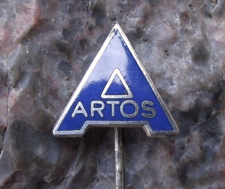 Vintage Artos Letter A Logo Textile Clothing and Leather Machines Pin Badge - Badgecrazy