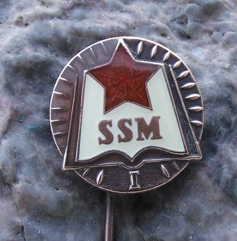 Antique SSM SZM Socialist Youth of Czechoslovakia Grade 1 School Award Pin Badge - Badgecrazy
