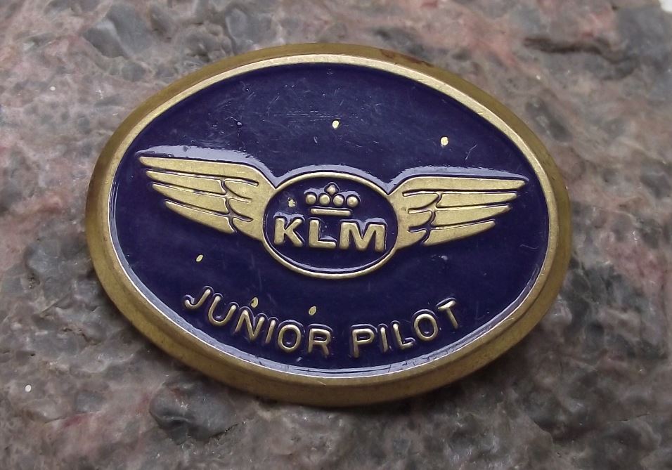 KLM Royal Dutch Airlines Holland Winged Young Junior Pilot Aircraft Pin Badge - Badgecrazy