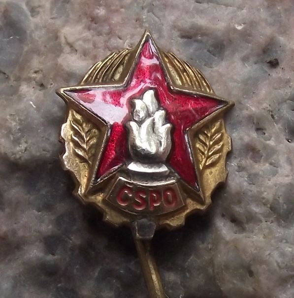 CSPO Czech Fire Fighters Union Fireman Emergency Service Flames & Star Pin Badge - Badgecrazy