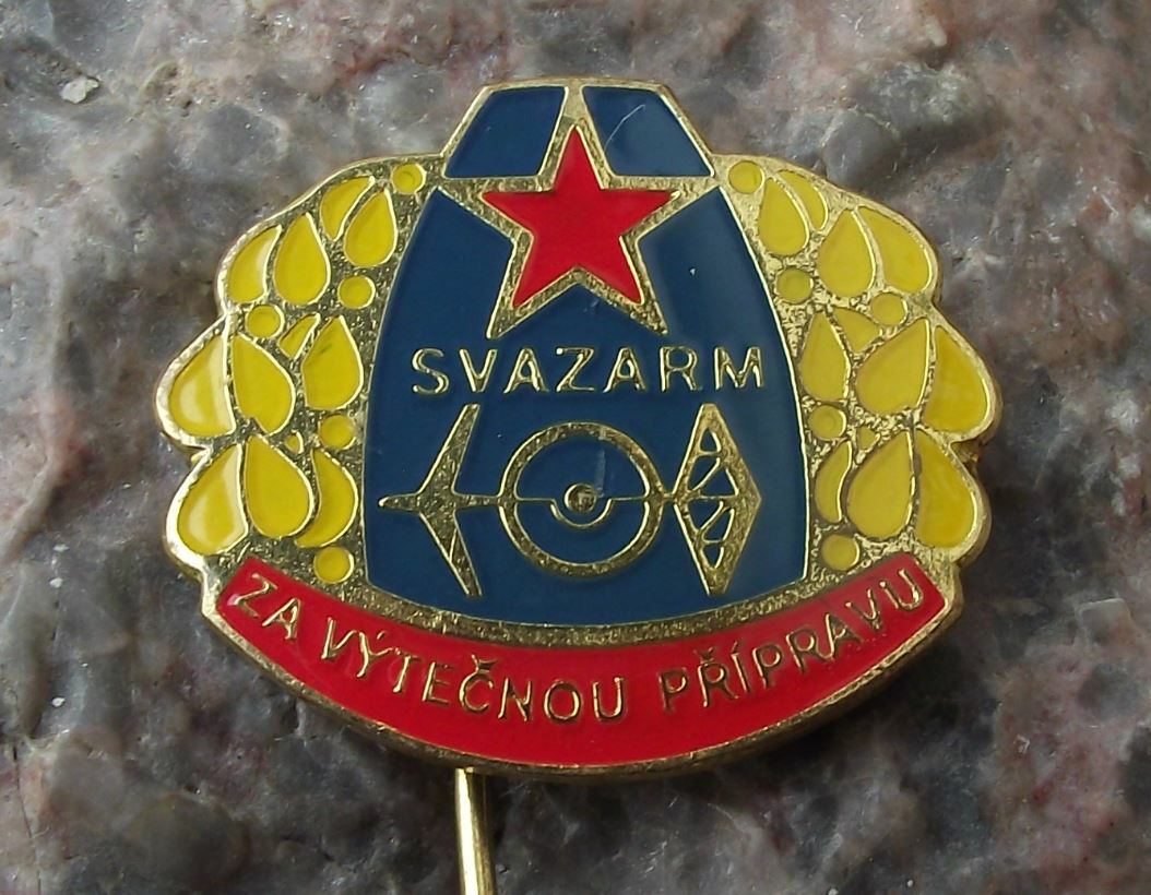 Svazarm Czech Army Reserves Excellent War Preparation Military Award Pin Badge - Badgecrazy