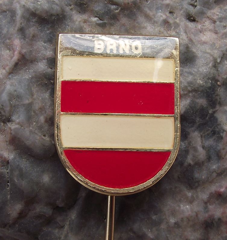 Brno Czechoslovakia Official City Crest Coat of Arms Heraldic Shield Pin Badge - Badgecrazy