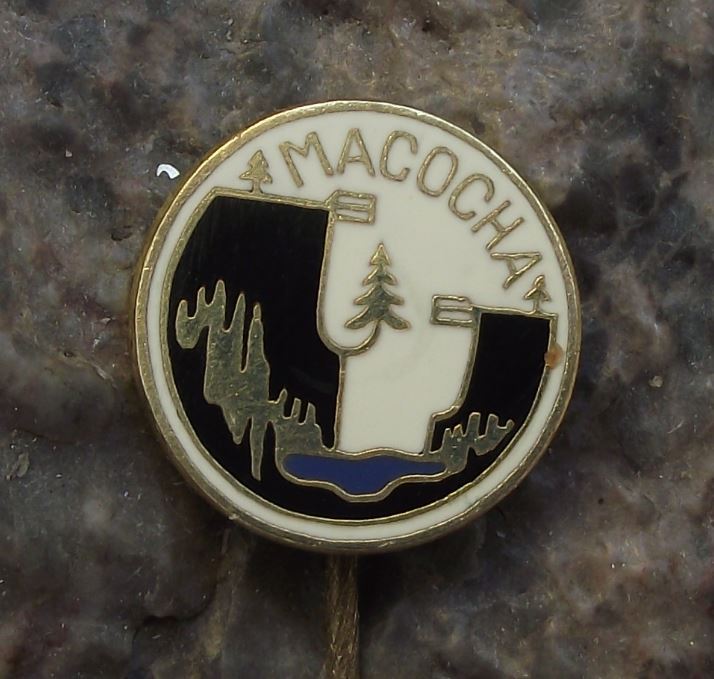 Antique Macocha Gorge Limestone Czech Cave System Spelunking Caving Pin Badge - Badgecrazy