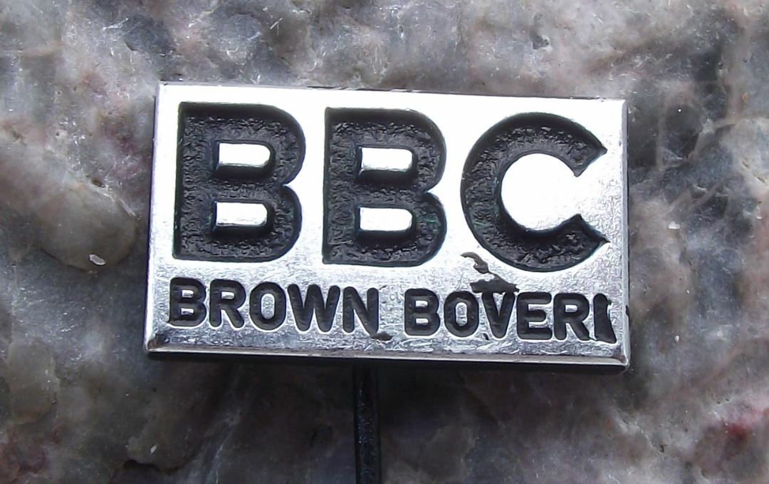 Vintage BBC Brown Boveri Swiss Engineering Maschinenfabrik Oerlikon Pin Badge - Badgecrazy
