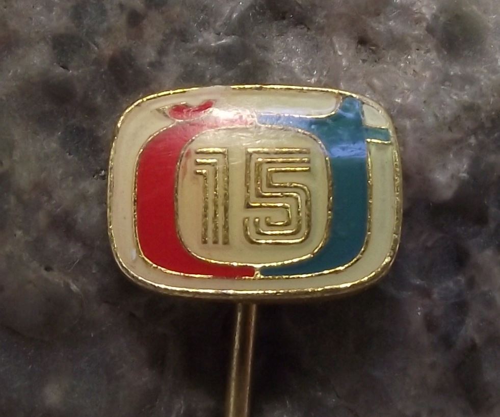 1968 Ceska Televize Czech State Television TV Broadcaster Anniversary Pin Badge - Badgecrazy