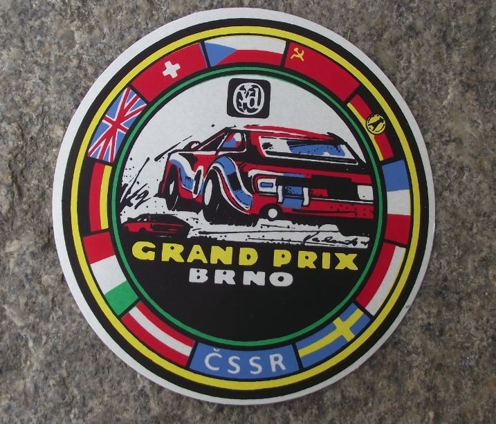 1980's Grand Prix Czechoslovakia CSSR Brno Car Rally Racing Race Sticker Decal - Badgecrazy