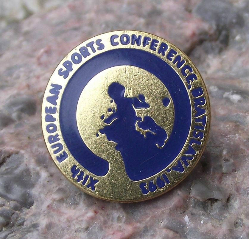 1993 European XI 11th Sports Conference Bratislava Slovakia Attendees Pin Badge - Badgecrazy