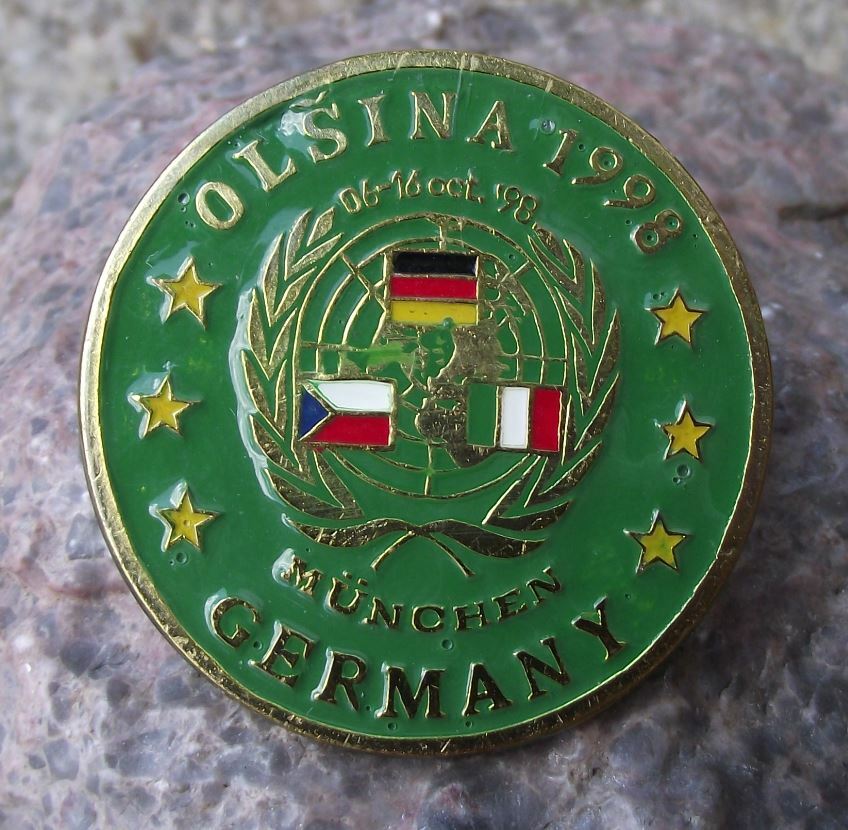 1998 NATO Military Army Exercises Olsina Munchen Munich Germany Pin Badge - Badgecrazy