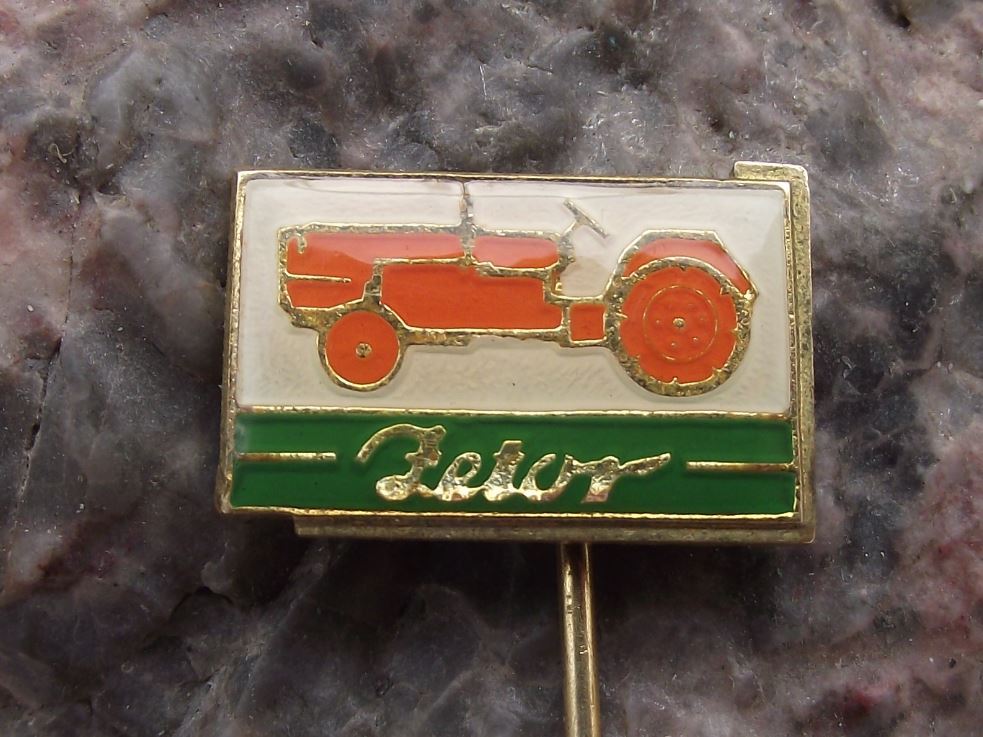 Antique Zetor Tractors Czech Agricultural Farming Machines Farm Orange Pin Badge - Badgecrazy