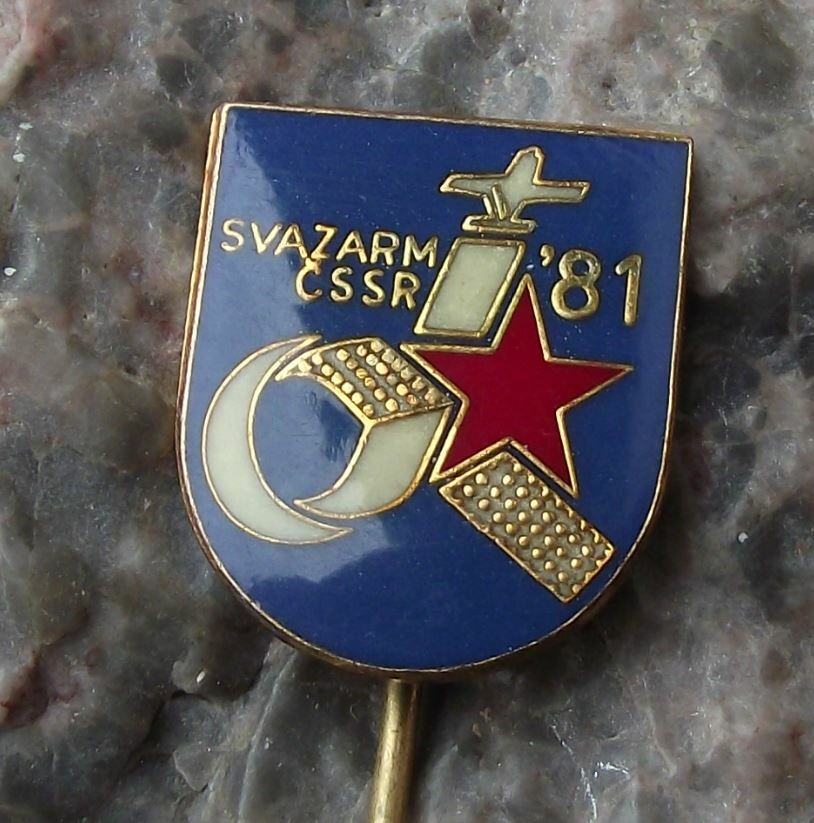 1981 Svazarm Aviation Flying Club Youth Army Cadet CSSR Stunt Aircraft Pin Badge - Badgecrazy