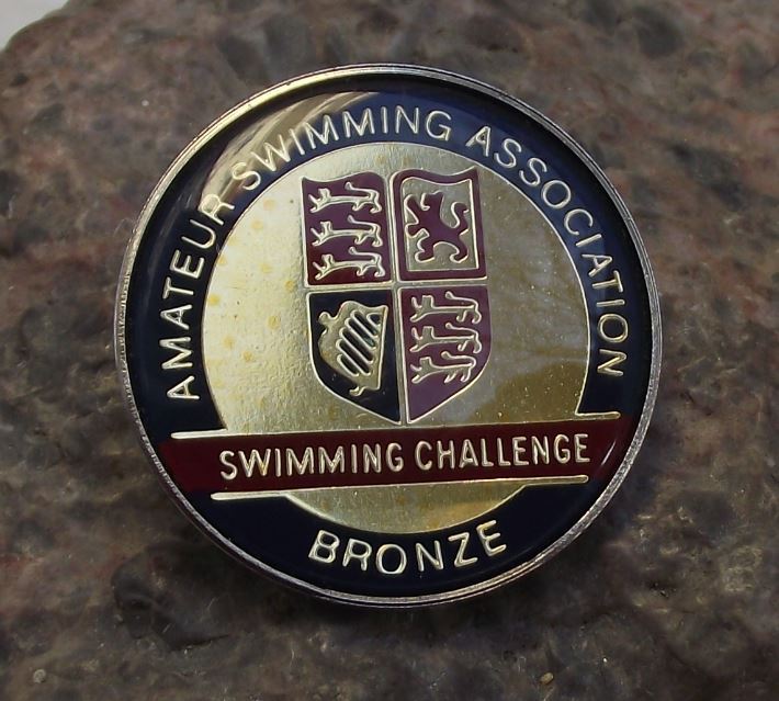 Amateur Swimming Association Bronze Swimmer Challenge Swim Award Pin Badge - Badgecrazy
