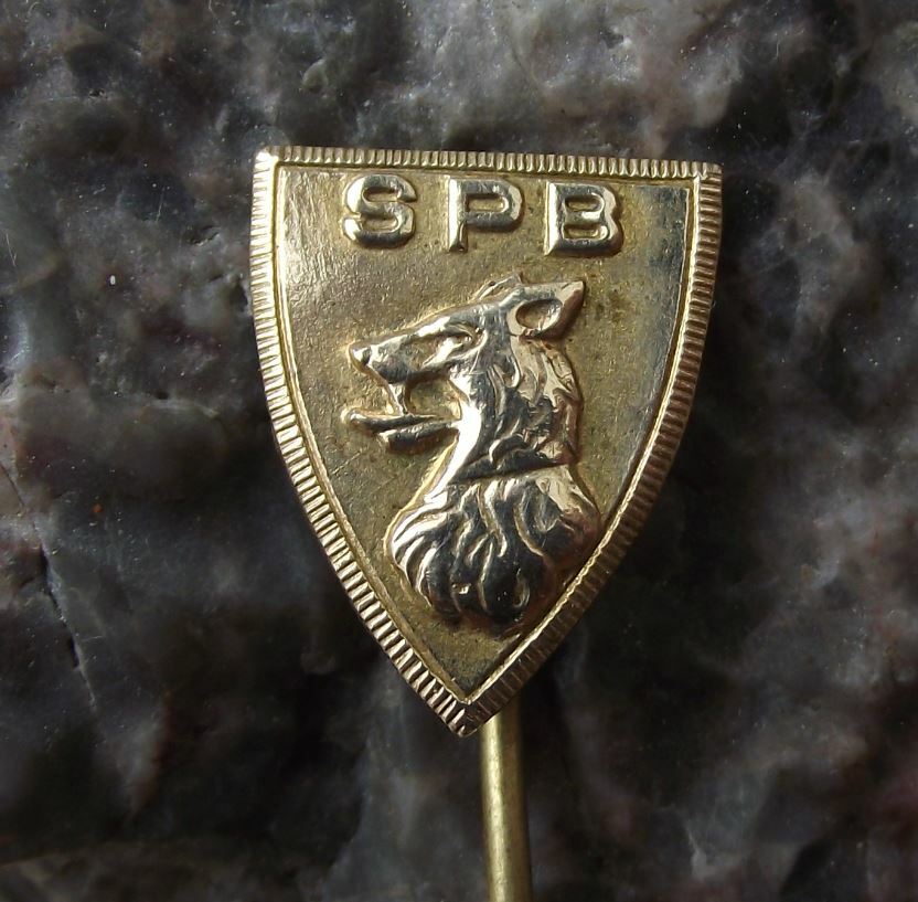 Antique SPB Anti Fascist Fighters Union of Czechoslovakia Wolf Head Pin Badge - Badgecrazy